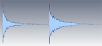 Musiksignal ohne Resonator und mit